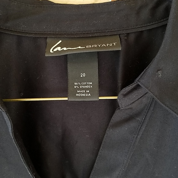 Lane Bryant Black Career Top 20 NWOT - Picture 2 of 4